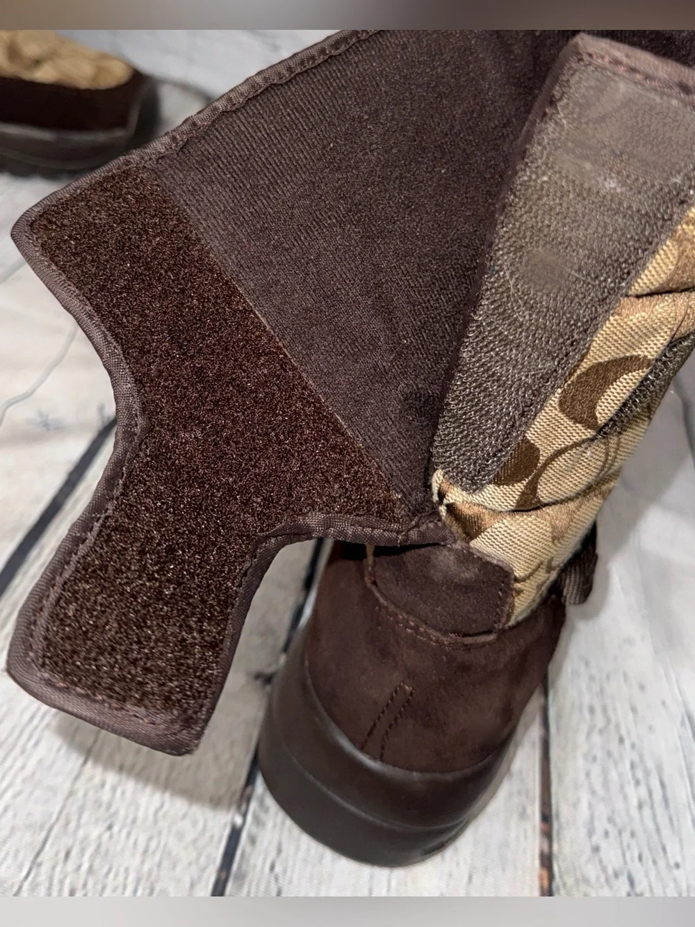 Coach Monogram Winter Boots